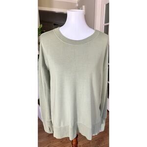 Athleta Coaster Luxe Sweatshirt Sage Green Soft Modal Blend Size Small SP Women